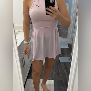 Nike womens court dri-fit advantage tennis dress light pink